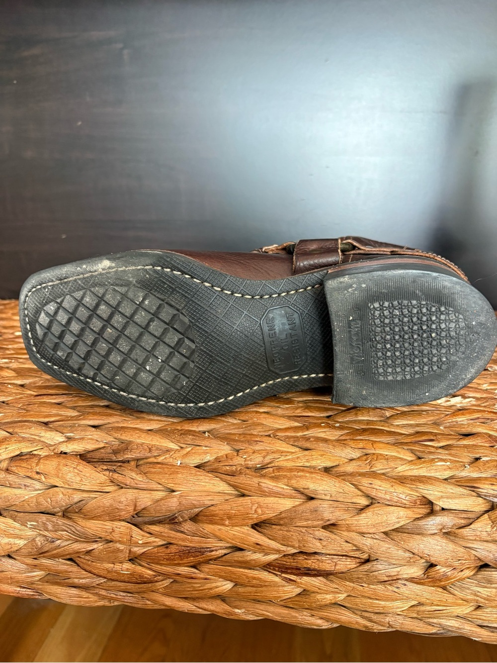 Frye Dark Brown Leather Harness Western Boots - Picture 9 of 9